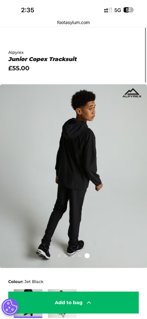 Alpyrex Full Tracksuit Set Medium Boys
