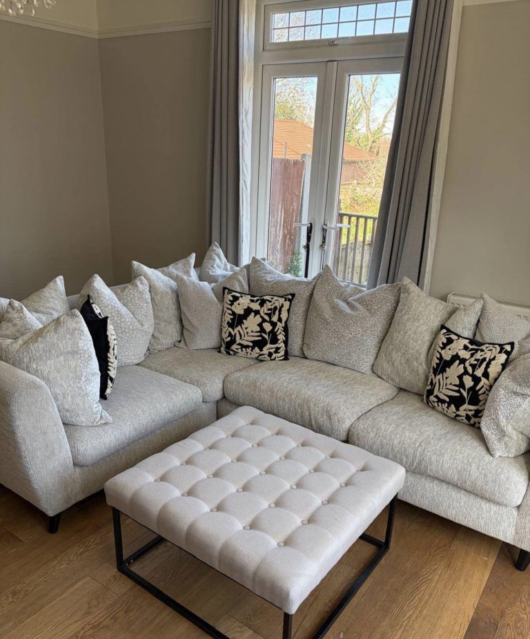 Sofa and footstool