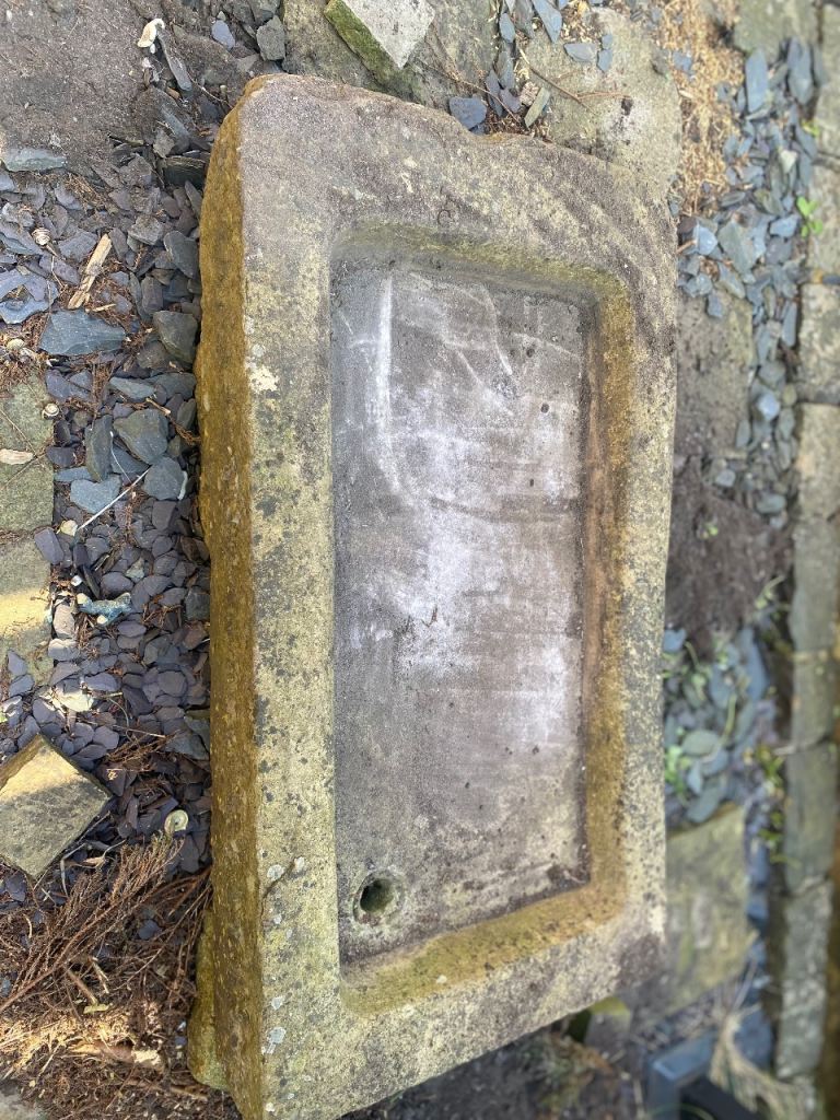Old vintage sandstone sink 