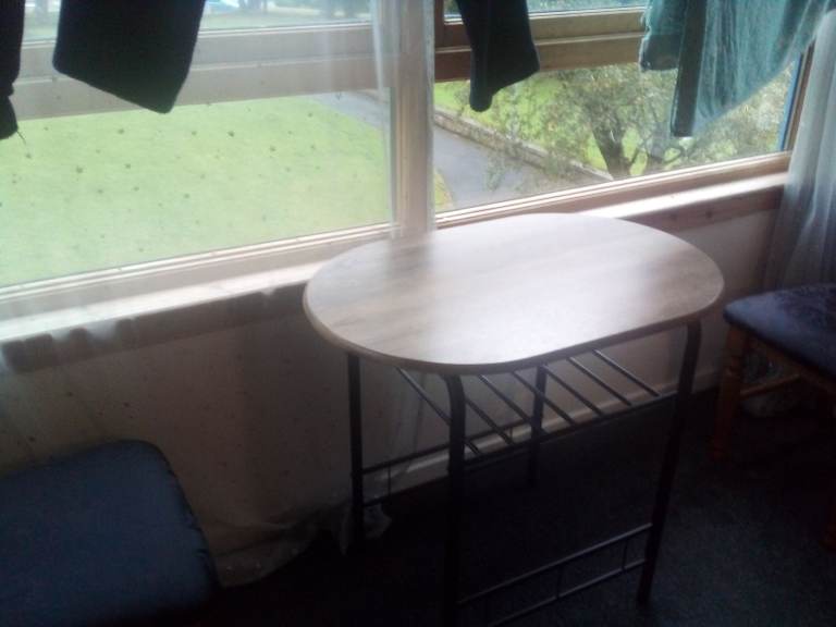 small table and 4 chairs as new bargain 30
