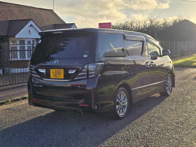 2010 Toyota Vellfire G PURPLE 2.4 PETROL 2010(60) ULEZ FREE, 7 SEATERS MPV Petrol Automatic
