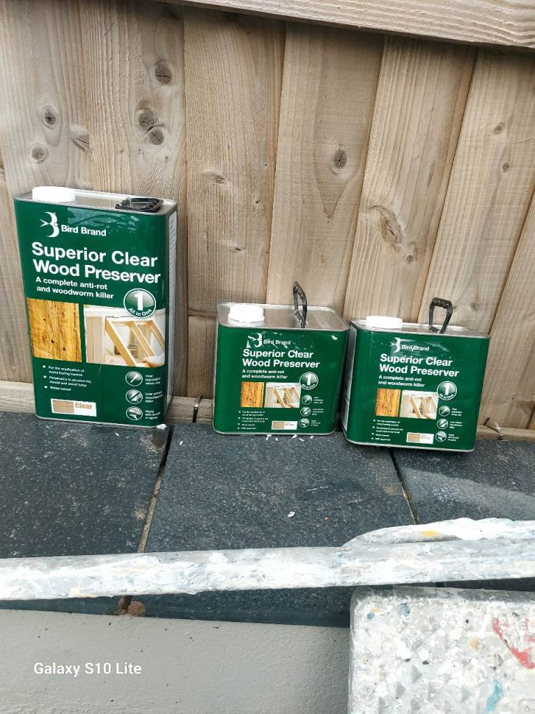 Bird Brand Superior Clear Wood Preserver - 3 New Tins