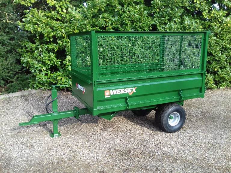 WESSEX 1.25 TON TIPPING TRAILER FOR SMALL TRACTOR - REFURBISHED.