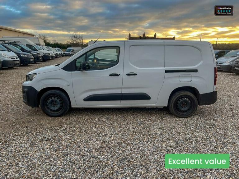 2022 Peugeot Partner LWB L2H1 Low Roof Professional Air Con EURO 6 NO VAT Panel Van Diesel Manual