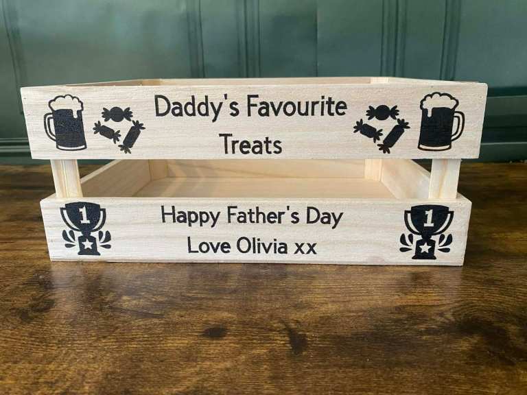 Personalised Father’s Day Treat Crate - Beer & Snack Gift Box