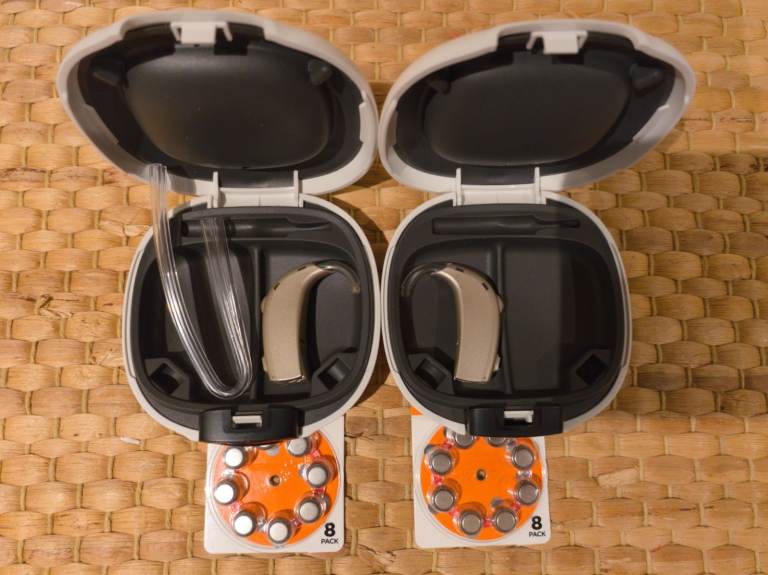 2 Pairs x Oticon Dynamo SP10 Super Power Behind-The-Ear (BTE) Hearing Aids