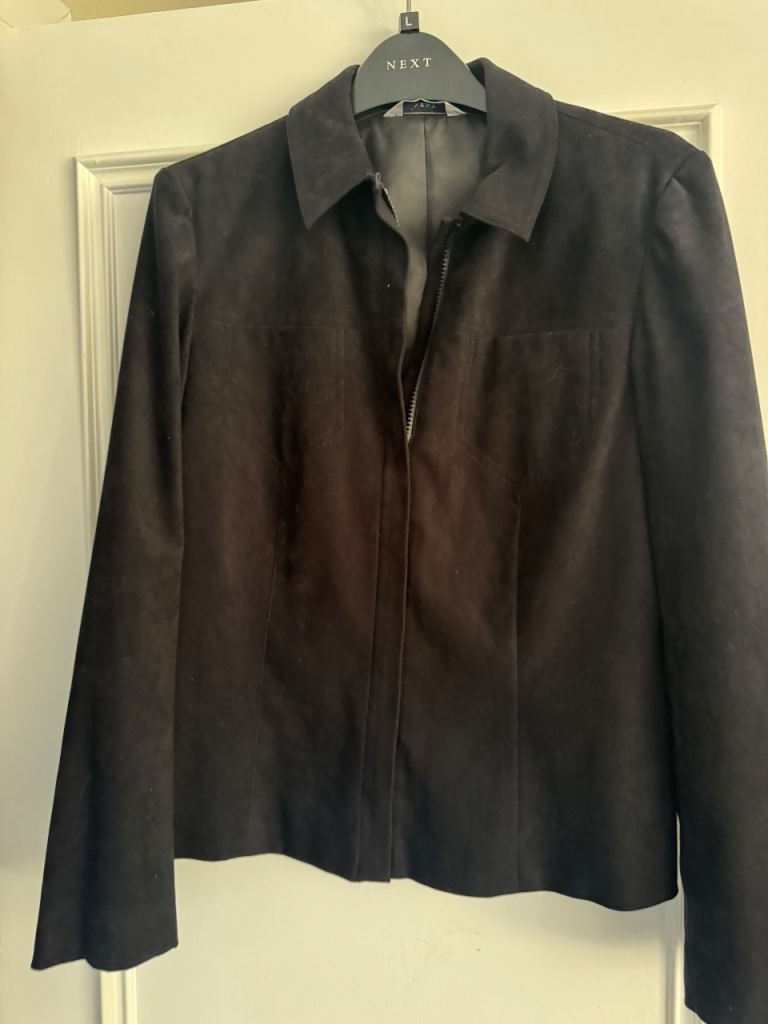 Next Black Suede Jacket – Good Condition