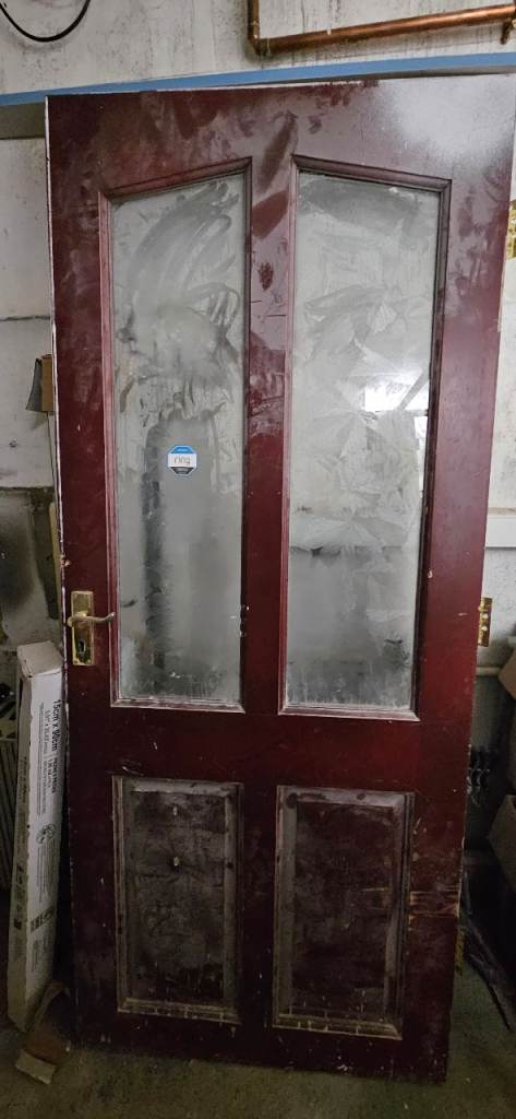 Hardwood exterior Front door.