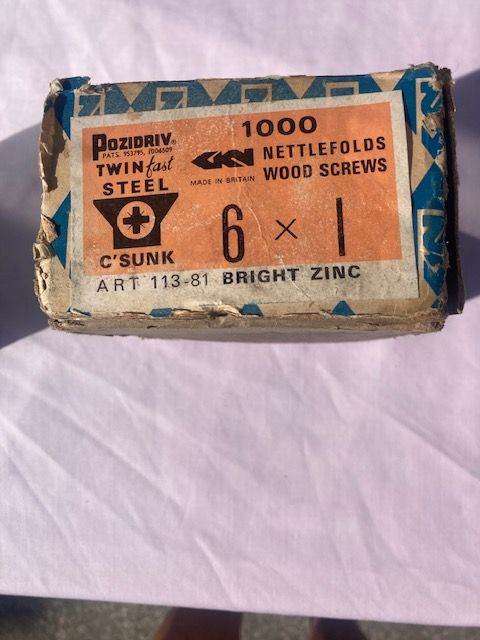 Nettlefolds 1000 ? Wood Screws - Bright Zinc, Size 6x1    BARGAIN only £5