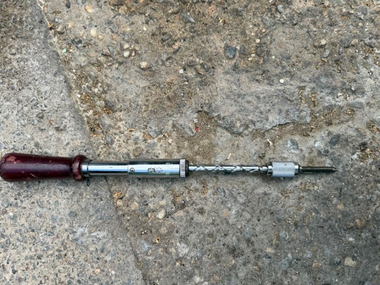 Vintage Stanley Ratchet Screwdriver with small Phillips bit– Good Working Order