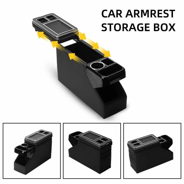Centre Console Storage Box Drink Phone Holder T5 03- / T6 15- For VW Transporter