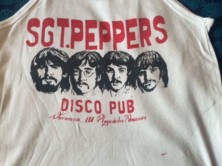 Sgt. Peppers Disco Pub Vest Top - White, Good Condition, Medium