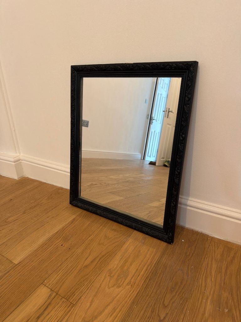 Black Framed Mirror – Good Condition