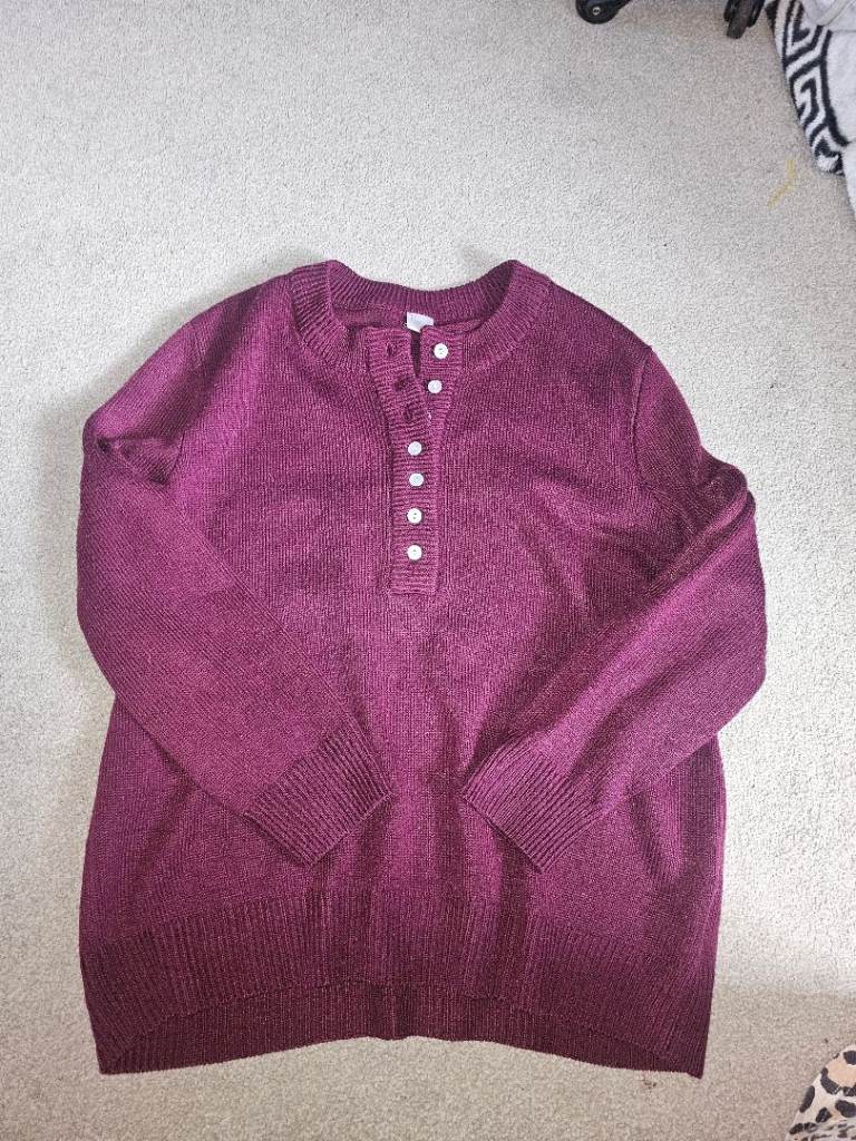 Purple button detail jumper 