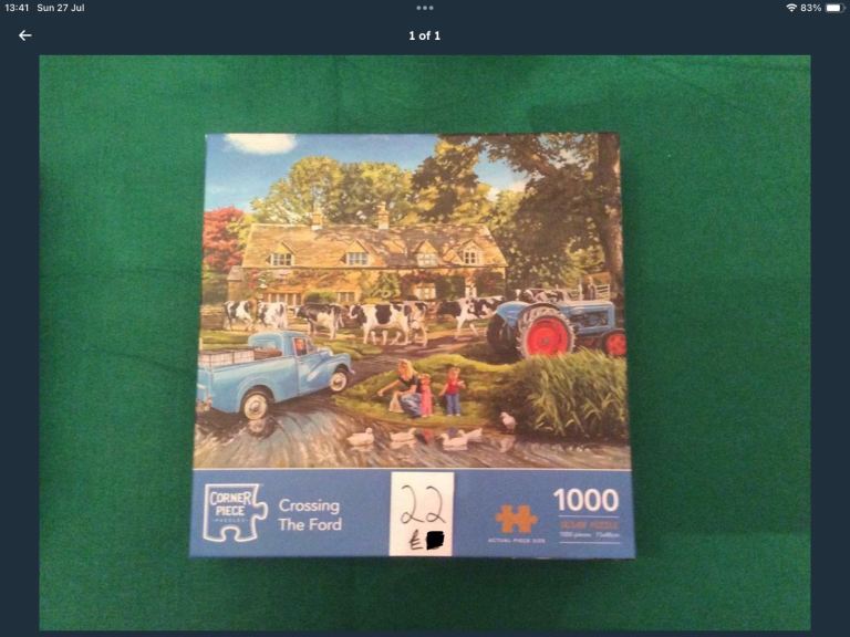 1,000 piece crossing the Ford puzzle *ALL PUZZLES 4 for £10*