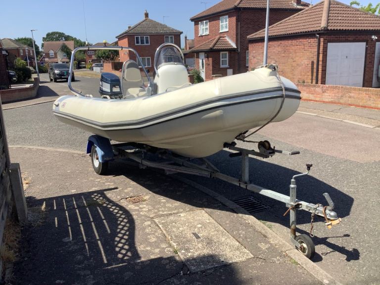 Avon 470 RIB with Yamaha Outboard Engine and Trailer