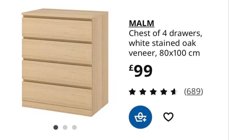 Malm Chester drawers 