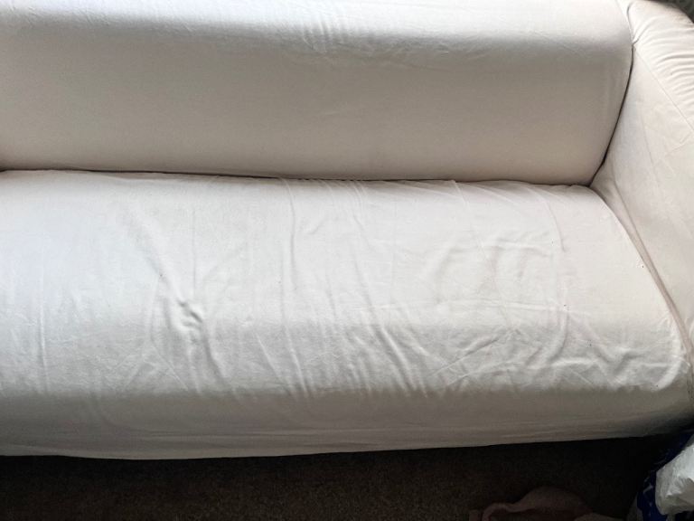2/3 seater cream couch/sofa, removable covers