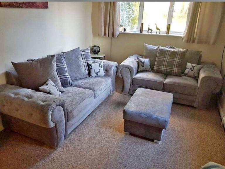 Stylish Verona 3 2 Seater Sofa L Shape Sofa With Cushion 