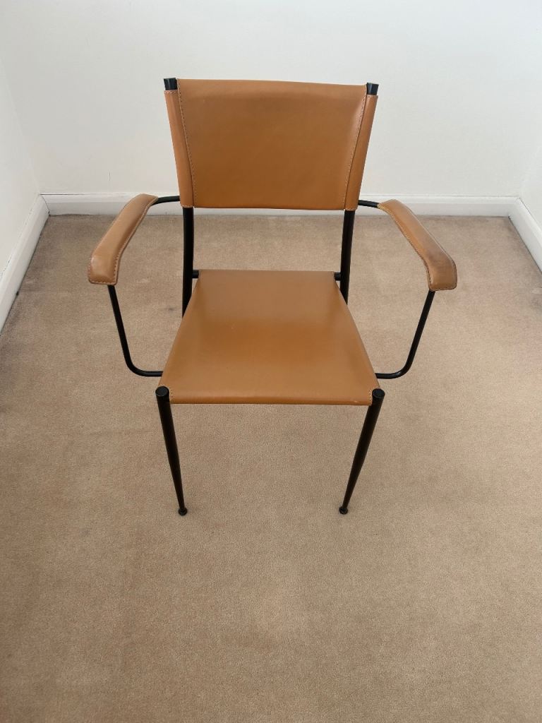 Fasem Leather Dining Armchair – Made in Italy, Good Condition