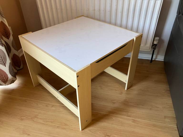 Kids Play Table with Reversible Top and Storage