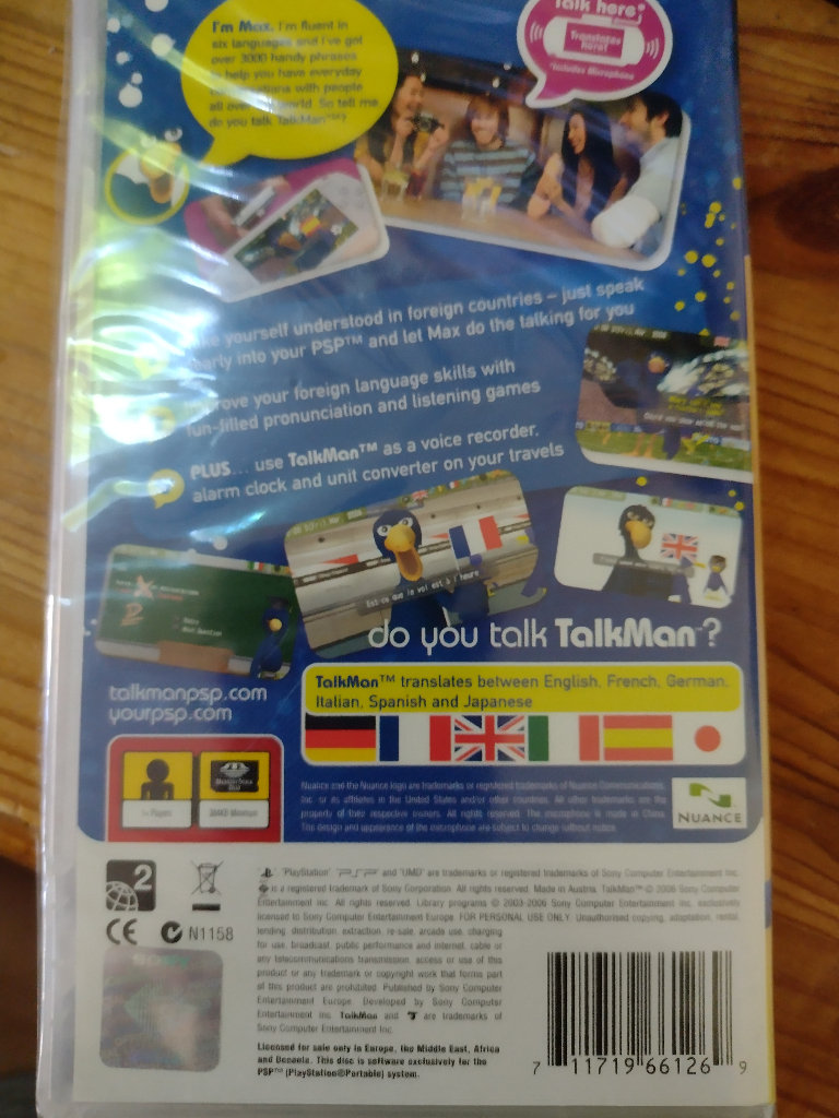 Talk man language learning for PSP