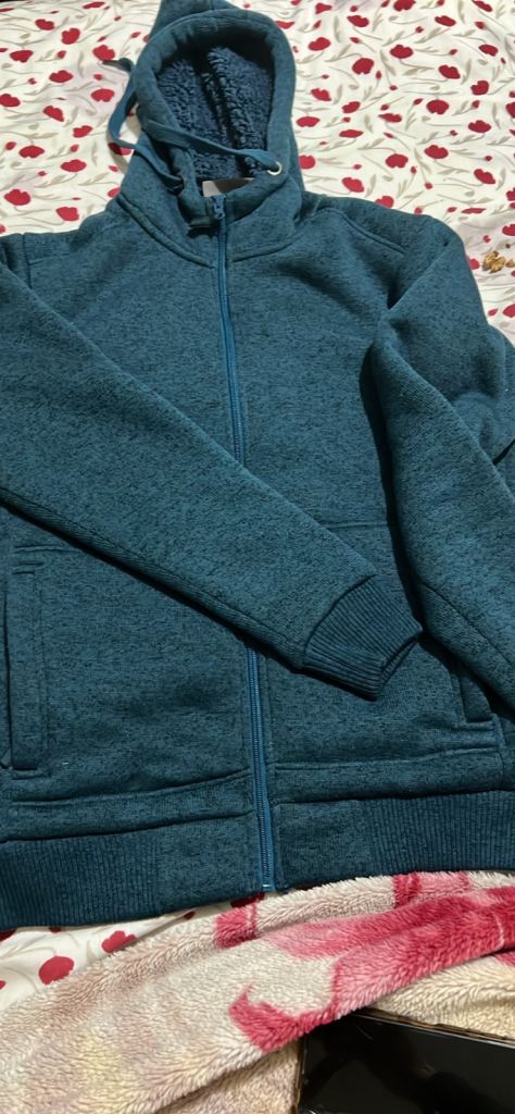 Men fur lined hoodie