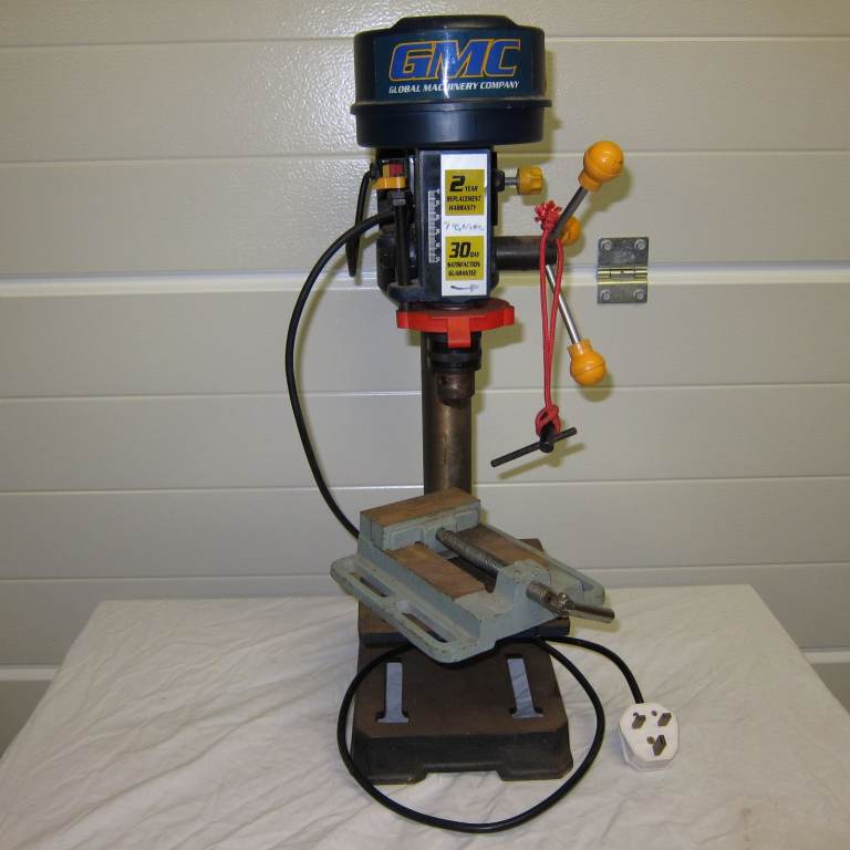 Global Machinery Company 5-speed 250W pillar bench drill complete with vice