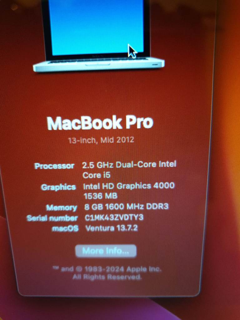Apple MacBook Pro A1278 13-inch Laptop with Charger