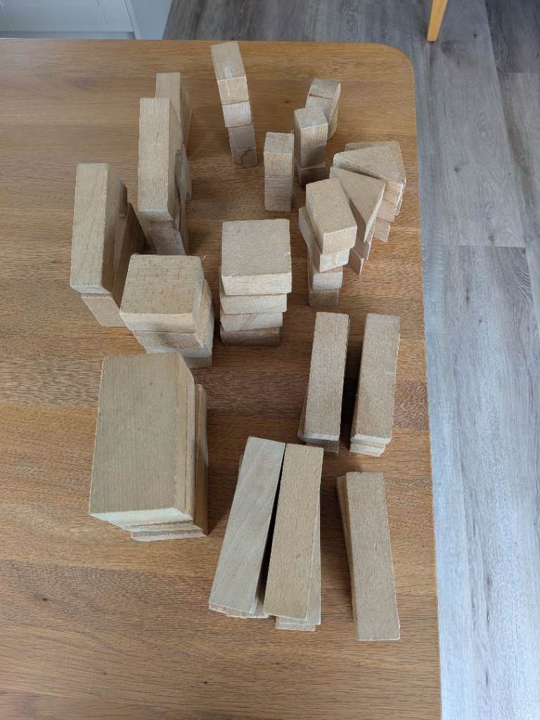 Good Condition Wooden Building Blocks - Large Bundle