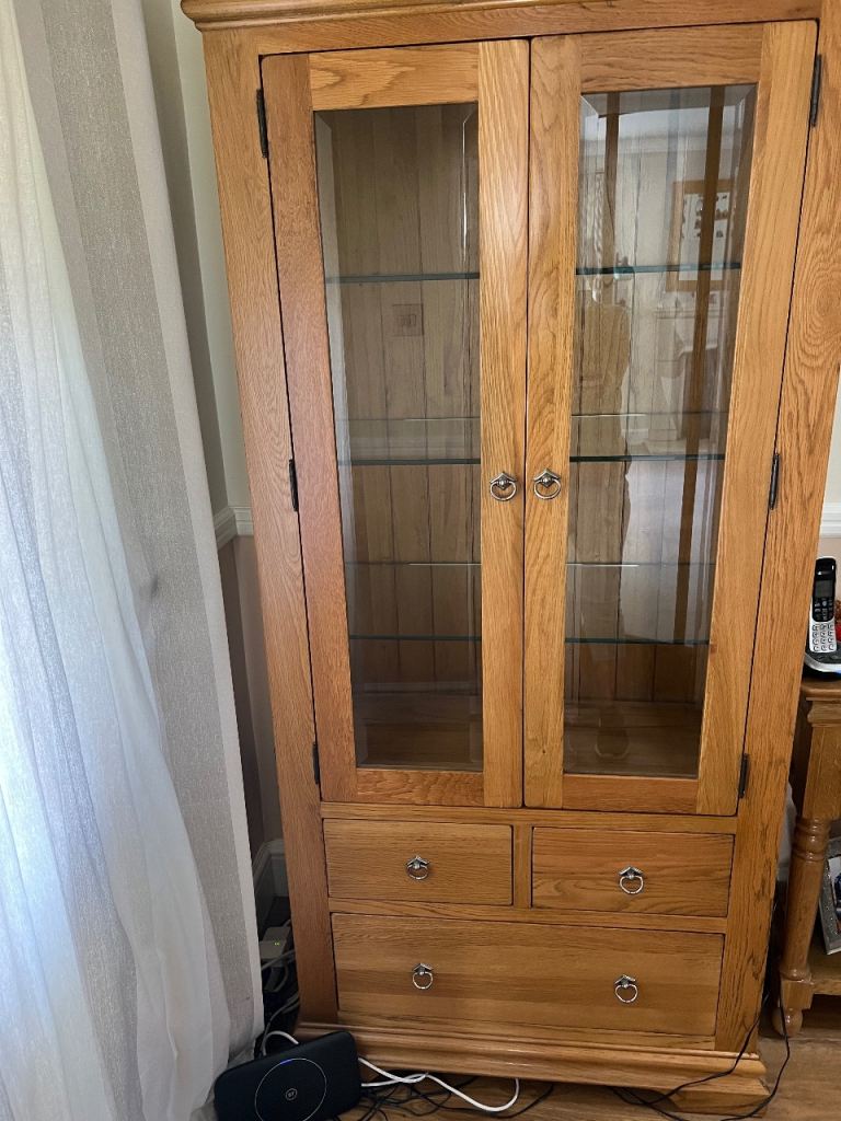 Oak Display Cabinet