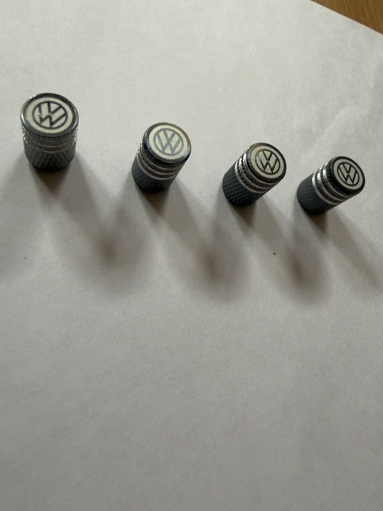 VW Grey Wheel Valve Dust Caps X4 Set