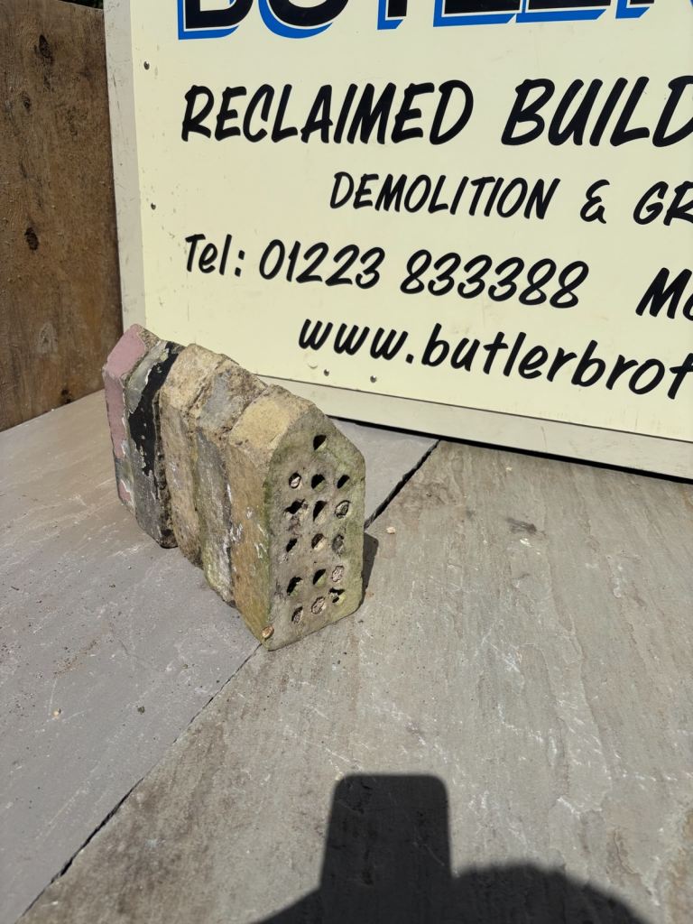 RECLAIMED buff perforated squint brick