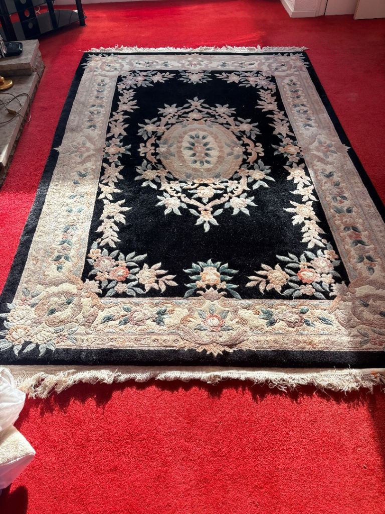 Black Chinese style rug
