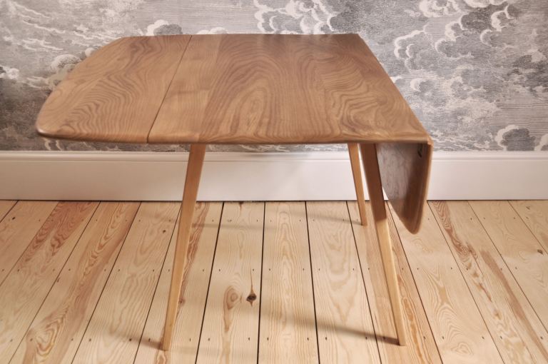 image for RENOVATED Vintage Retro 60's Ercol Windsor Square Drop Leaf / Extending Plank Table