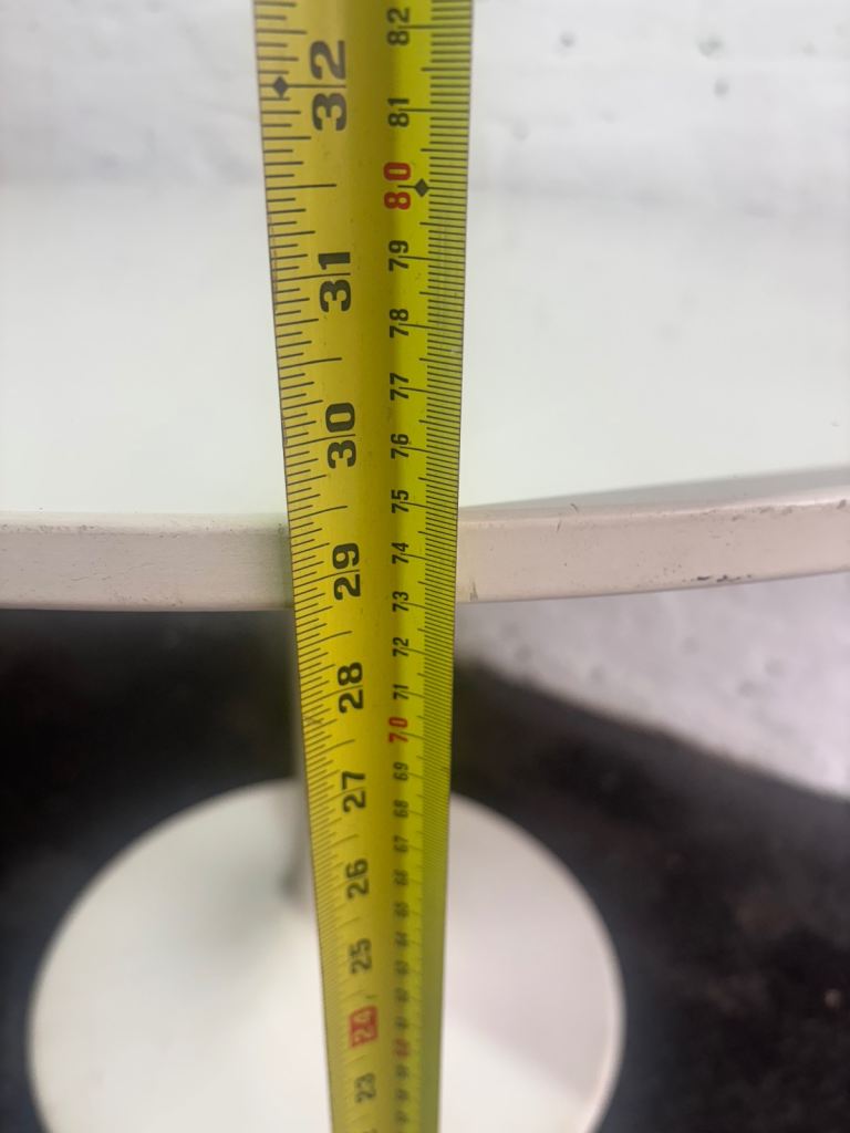 White Ikea round dining table