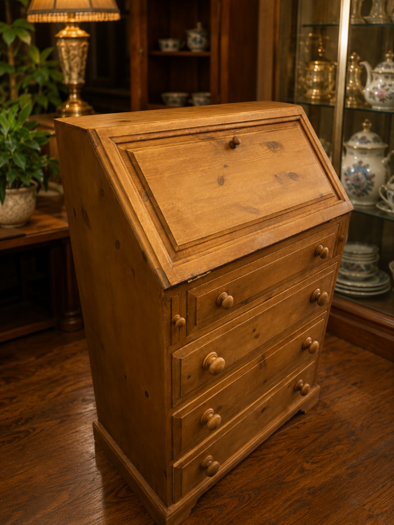 Solid pine wood bureau.