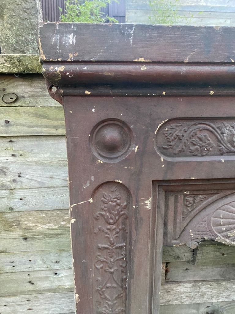 Victorian cast iron fireplace front 