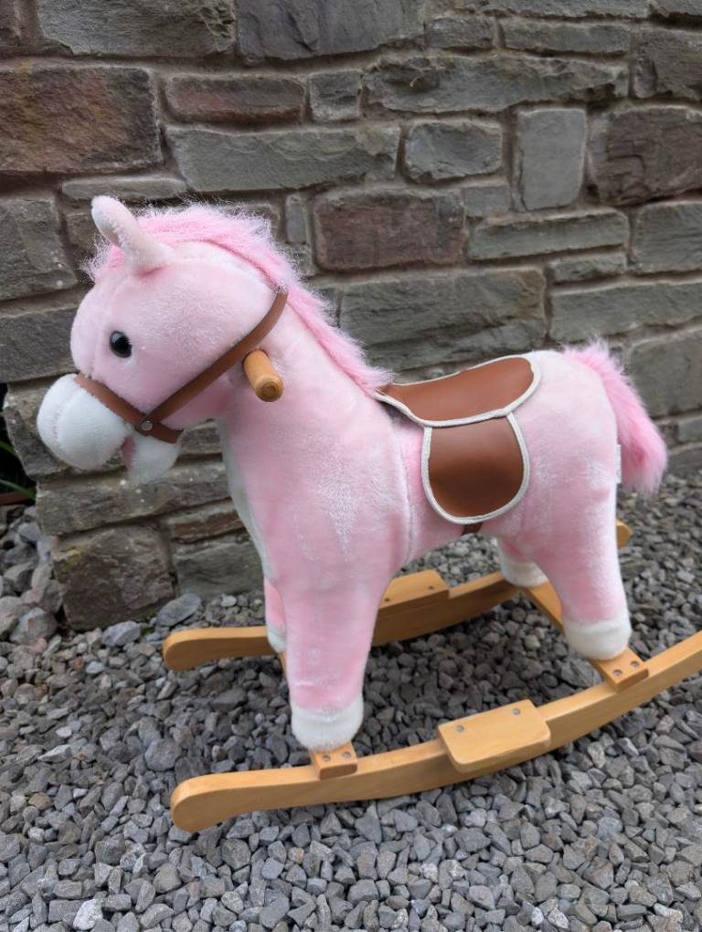 Pink Rocking Horse with Sound – Clean Condition