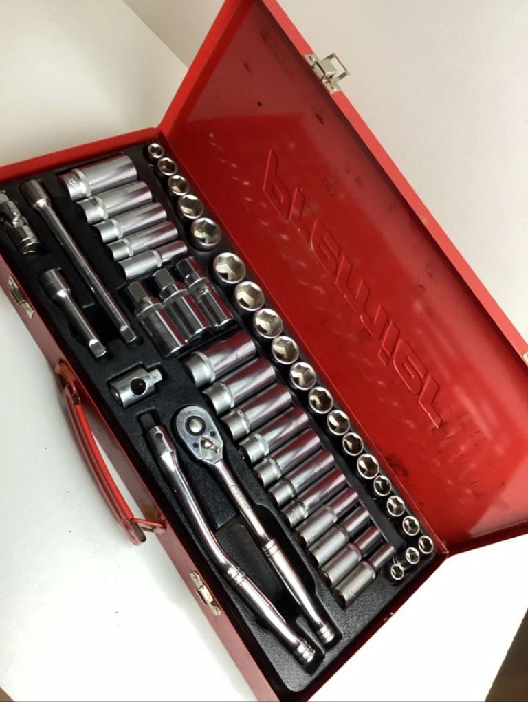 Sealey Premier 3/8" Socket Set Metric Imperial Deep Shallow Ratchet Extensions
