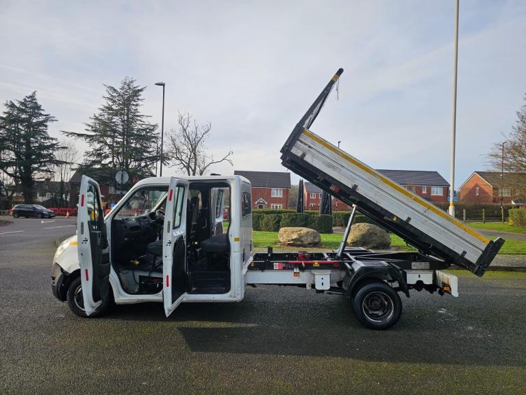 RENAULT MASTER 2.3 TIPPER LL35 CREW VAN 7 SEATS 11FT BED NO VAT ULEZ FREE 