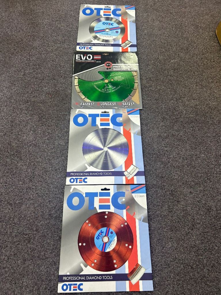 OTEC L10TR Professional 300mm Professional Diamond Disc Cutting Blade X 4