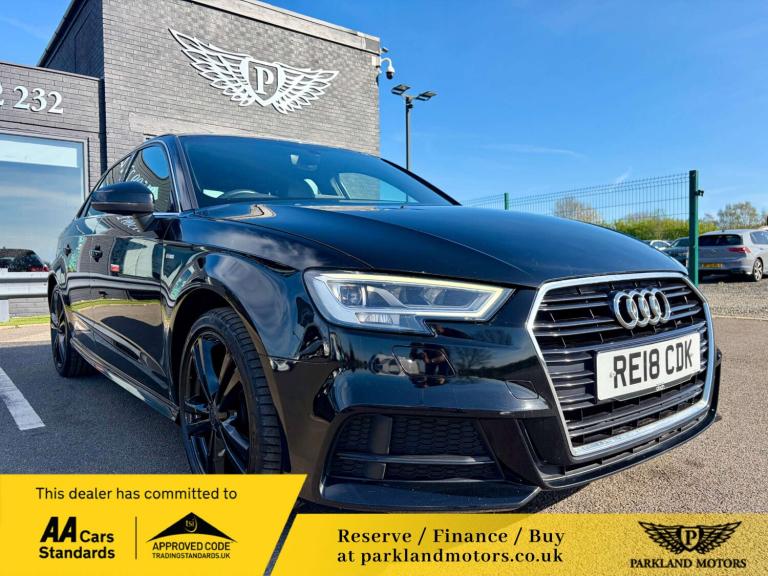 2018 Audi A3 1.5 A3 Sportback S Line TFSI 5dr Hatchback Petrol Manual
