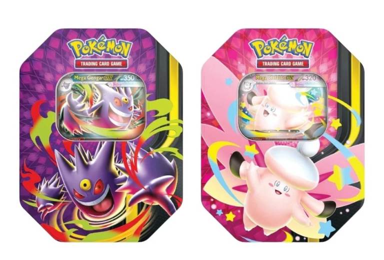 Pokemon TCG: Mega Moonlit Tins - Mega Gengar - Mega Clefable - New & Sealed