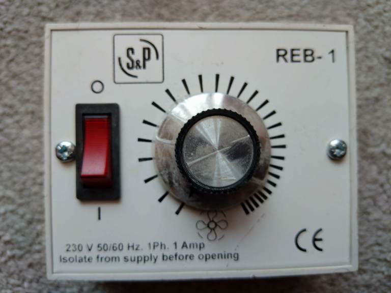 S&P REB-1 Fan Speed Controller 1 Amp 1 Phase – Centrifugal and Axial - Good Condition