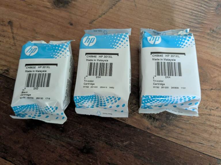 HP 301XL Tri-colour High Yield Ink Cartridges