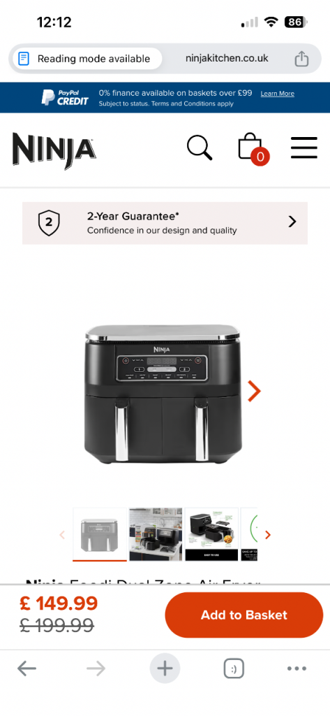 Ninja Dual Zone Airfryer new unopened in box