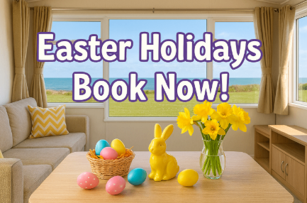🐣🐰 EASTER EGG-citement @ Seton Sands! 🤩 8-berth caravan with stunning views to rent / hire