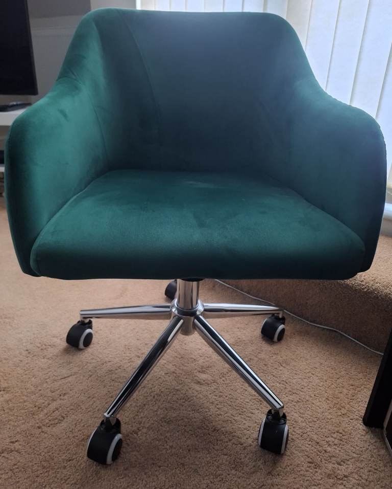 Green Velvet Dressing Table Chair