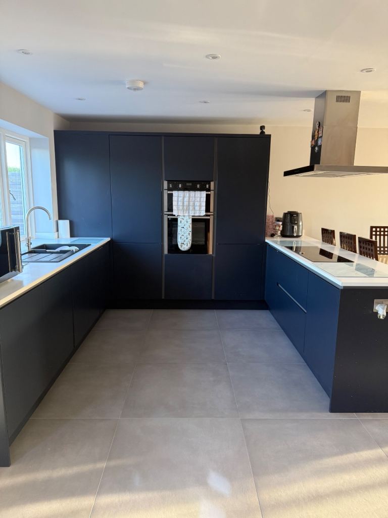 Full Navy Blue Kitchen Unit Set 